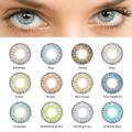 Pair of Contact Lens Multi Color Eye Lens Soft Eye Lenses With Solutions High Quality. 