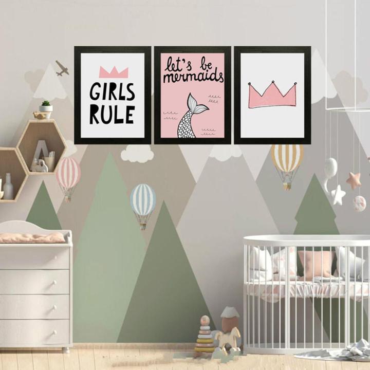 Set of 3, Kids Room Frames, Wall Hanging Frames for Kids Room Decoration, Kids Room Wall Decoration - Raqeeq KF15