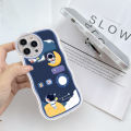 AMORVOR for Samsung Galaxy A23 Back Cover (With Free Holder) Astronaut Soft Wavy Phone Case Camera Protection Transparent TPU Soft Cover. 
