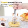 Manual Hand Whisker - 12 Inches Semi Automatic Hand Push Whisker Egg Milk Cream Coffee Stainless Steel Beater Stirrer Mixer - Silver Stainless Steel Egg whisker Dishwasher safe Hand push egg whisker beater Effortless and efficient spin Fast blending. 