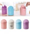 Unique Mini Small Trash Can Multi-function Table Dustbin Household Shake Lid Type Waste Bin - 1 Pcs. 