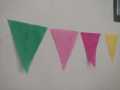 3pcs Multicolor Happy Birthday Flags 8 feet long for Kids Women Men Adults happy birthday Banner simple flag Birthday Party Theme Triangle Shape flag school party. 