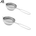 Imported Stainless Steel Wire Tea Strainer/Tea Filter/Chai Poni - Tea/Milk/Coffee/Juice strainer - Pack of 2. 