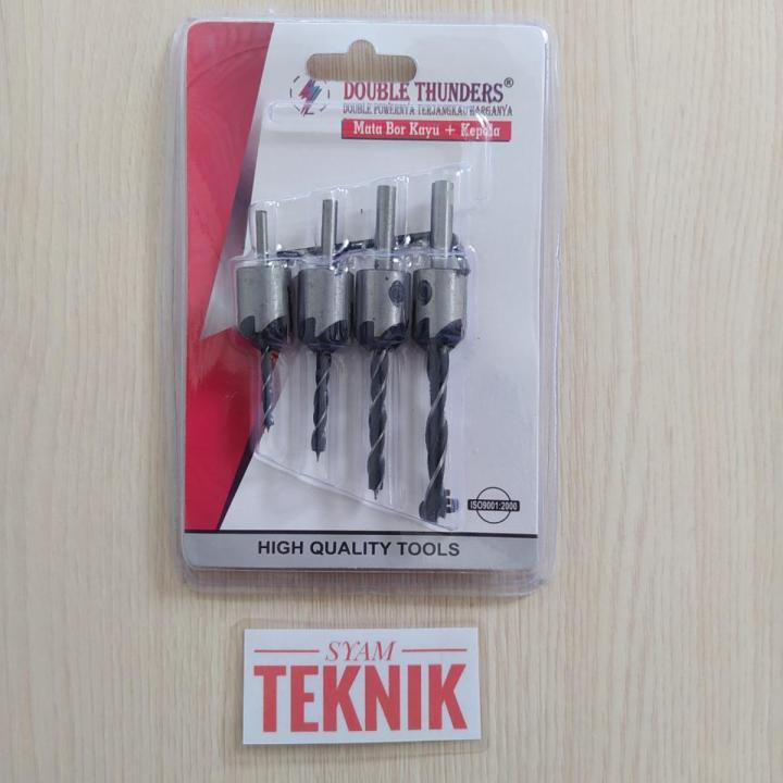 Wood Drill Bits SET 4pcs Double Thunder
