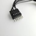 11P 11pin USB Data Extension Cord 1 Female to 2 Male Y Splitter Cable for Lenovo Desktop Computer Mainboard Motherboard USB 10cm. 