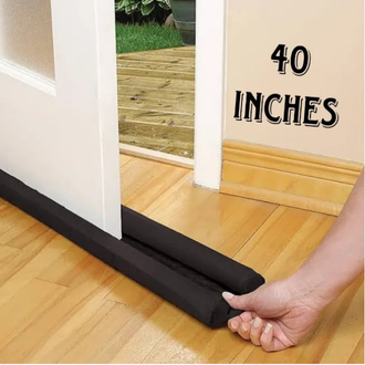 CS Door Draft Dust Stopper Brown Double Sided Insulator Adjustable Door Air Blocker for Bottom of Doors Door Sweep Adjustable