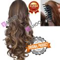 Clip in/on Ponytail Synthetic Hair Extension Kashee - Brown With Golden highlights. 