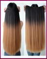 Clip-in Dip Dye Ombre Hair Extensions Black to Light brown - 30 INCH. 