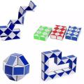 Pack Of 4 Snake Cube Puzzle Toys Set Twist Fidget Gift For Kids Child Boy Girl Brain Teaser Game, Mini Magic Cubes For Party Favors School Supplies Birthday. 