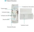 Automatic Toothpaste Dispenser With Brush Stand Wall Mount Toothbrush Holder - Toothpaste Squeezer with 5 Brushes Holder Set, Kids Toothpaste Dispenser for Shower Bathroom. 