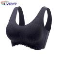 Gym Underwear Sweet Lace Flower Pattern Push Up Stretchy Bra. 