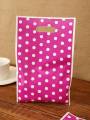 DARK PINK POLKA DOT THEME GOODY BAGS ( PACK OF 10 GOODY BAGS ). 