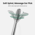 6PCS Ear Cleaner Set Earpick Ear Wax Remover Ear Spoon Ear Cleaning Spiral Earpick Kit Gadget. 