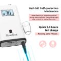MelodySusie Professional Rechargeable 30000 rpm Nail Drill, Portable Electric E File Scamander, Acrylic Gel Grinder Tools with 6 Bits and Sanding Bands for Manicure Pedicure Shape Carve Polish (White). 