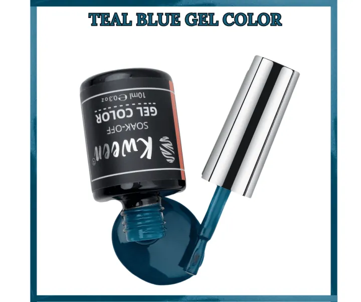 KWEEN%20Gel%20Nail%20Polish%20,%20Teal%20Blue%20Color%20Soak%20Off%20UV%20LED%20Long-Lasting%20Nail%20Gel%20Polish%20For%20Manicure%20-%20Image%203