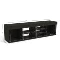 TV Stand, White, TV up to 65 Inches, 7 Open Shelves. 