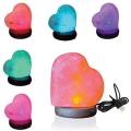 HIMALAYAN SALT LED LIGHT, MULTI COLOR USB HEART LAMP. 