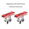 PUBG Mobile Phone Gaming Trigger Fire Button Shooter Controller PUBG Gamepad Red Silver. 