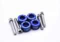 Motorcycle Handle Bar Fancy Nut Bolt CNC Aluminium 4 Pcs Set Decoration. 
