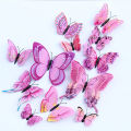 12 Pcs Butterfly Wall Stickers Decoration Magnet Butterflies on the wall DIY Wallpaper 3D PVC. 