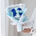 LED Lights Artificial Roses Elegant Girlfriend Blue Enchantress Flower Bouquet Organza Gift for Women Teacher's Day. 
