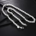 Doteffil 925 Sterling Silver 20/24 Inch Faucet Chain Necklace For Women Man Fashion Wedding Engagement Charm Jewelry. 