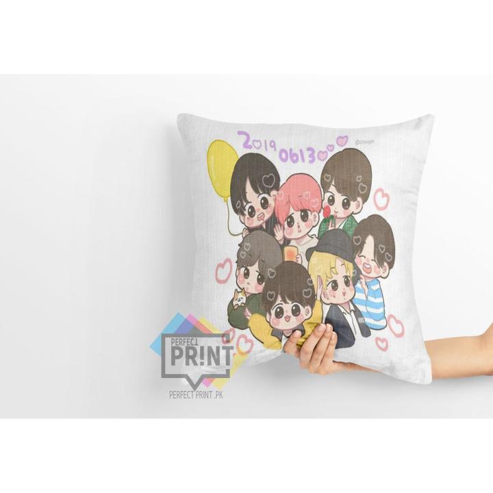 Bts Chibi Printed Cushion Chibi Printed Cushion