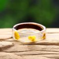 【Heartbeat Girl Store】1PC New Design Handmade Wood Rings Flowers Plants Landscape Inside Fashion Anniversary Ring Gifts. 