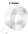 Double Sided Adhesive Nano Tape Transparent Strong Washable Adhesive Traceless Gel Tape Removable and Reusable Sticky Anti Slip Tape for Home Wall Room Office Decor. 