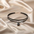 Pack of 6 Black Choker Necklaces for Girls & Kids Trendy Fashion Jewellery Set Adjustable Velvet & Stretch Design Stylish Party & Daily Wear Accessories. 