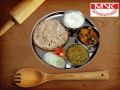 Traditional Indian Thali Steel Dinner plate with 3 Piyali Bowls Lunch Plates. 