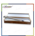 Artisan - Fountain Pen With Wooden Gift Box Premium Design Metal Silver Ink Pen. 