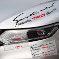 Sports Mind TRD Car Sticker Bonnet Car Sticker Produced By TRD Sticker Vinyl  Sticker - (BLACK and Red). 