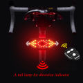MeterMall Bicycle Rear Tail Light Indicator Waterproof Usb Rechargeable Wireless Remote Control Turn Signal Warning Lamp. 