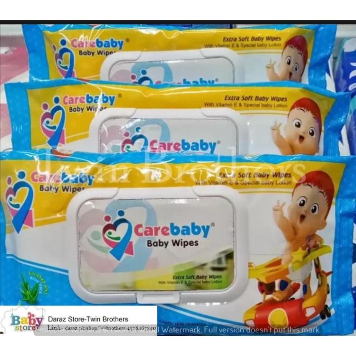 Care Baby Wipes Jumbo Size with 80 Pcs Pack Of