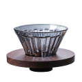 Glass pot set glass funnel coffee filter paper walnut tray silicone funnel. 