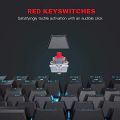 Motospeed CK104 RGB LED Backlit Wired red switch Mechanical Gaming Keyboard, 104 Keys Hot-Swap Mechanical Keyboard RGB colors. 