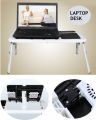 Laptop E-Table, Fold-able Lap Desk With 2 Cooling Fans powered by USB. 