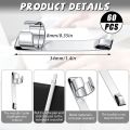 Metal Pencil Clips Slide on Pencil Pocket Clips Snap in, Pencil Holder Clip Metal Hangable Portable Pencil Clips, 60 Pcs. 