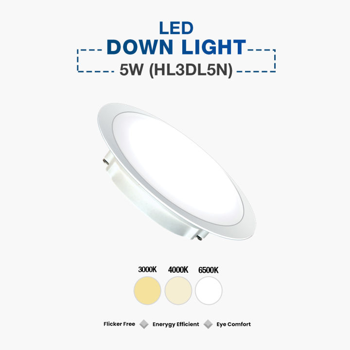 Hyundai LED Down Light 5W (HL3DL5N) 5Pcs