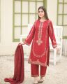 Formal Embroidered Kurti for Women 3 Piece Suit with Dupatta & Trouser - Wedding Dresses for Women. 