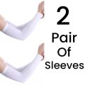 2 Pair Of Cooling Arm Sleeves For Girls, Women & Men/Arm Long Sleeves Best For Cycling Golf Running Driving Moisture Wicking Stretch and For Islamic Muslim hijab Girls, Womens. 