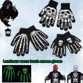 Halloween Skeleton Gloves Keep Warm Touchscreen Luminous Skeleton Warm Gloves. 