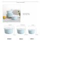 3PC MICROWAVE BOWL TUB CERAMIC STACKABLE FOOD STORAGE CONTAINER VENTED LID AIR. 