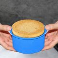 Silicone Mini Cake Molds 4 Inch Round Baking Pan Non-Stick Silicone Baking Mold Bakeware Pan Reusable Blue, Set of 6. 