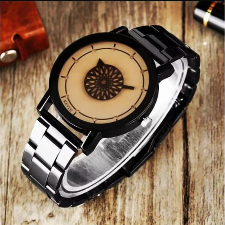 Trendy Men Watches Crystal Stainless Steel sports chain Analog Quartz Wrist Watch Bracelet Chic Stylish Watches Men new design Fashion Watches