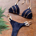 Bathing Suit Eye-catching Bikini Bra Panty Set Summer Beachwear. 