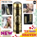 Price Tag - T8 Mini Electric Shaver For Men Head Rotary Beard Razor, Zero Gapped Hair Remover USB Rechargeable Trimmer Small Portable Shaving Machine For Men. 
