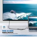 FITFORT (UCN3281) TYPE C Hub PRO 6-in-1 Multi-Port Adapter, Portable Space Aluminium Dongle with 4K HDMI Output, 3 x USB 3.0 Ports, SD/Micro SD Card Reader Compatible for MacBook Pro, XPS & More Type C Devices. 