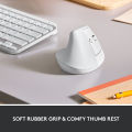Logitech Lift Vertical Ergonomic Wireless Mouse White. 